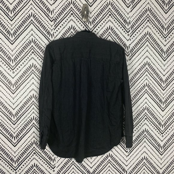 MADEWELL Denim Button-Up Shirt in Lunar Wash sz S - Picture 4 of 9